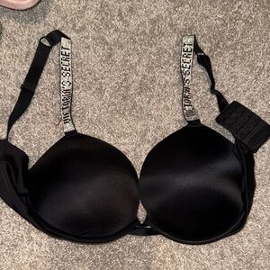 Elegant Black Embellished Women's Bra